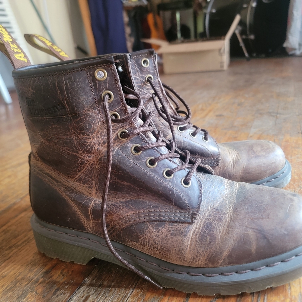 Dr. Martens Distressed Brown Boot (Size 10)